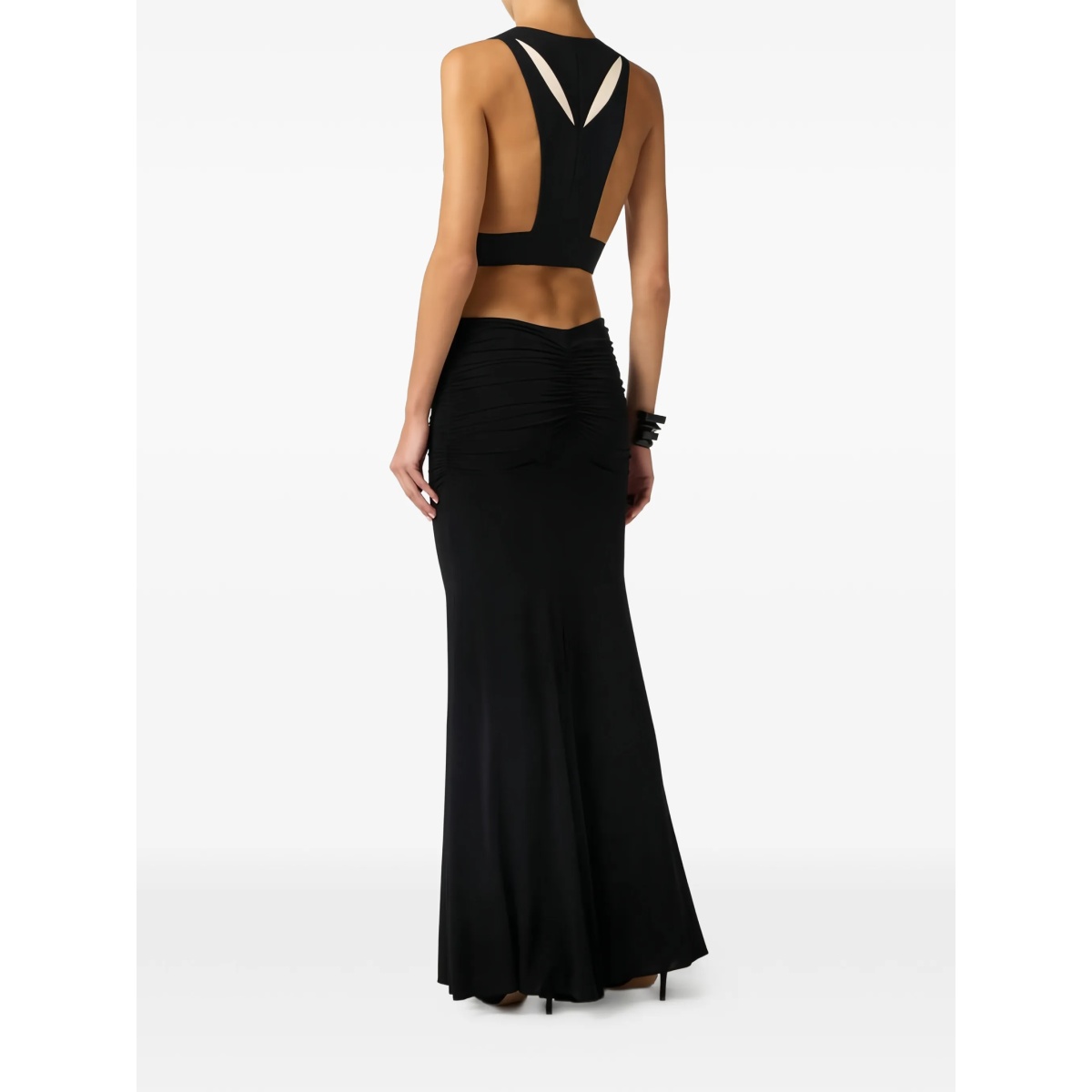 draping jersey long skirt - Img 3