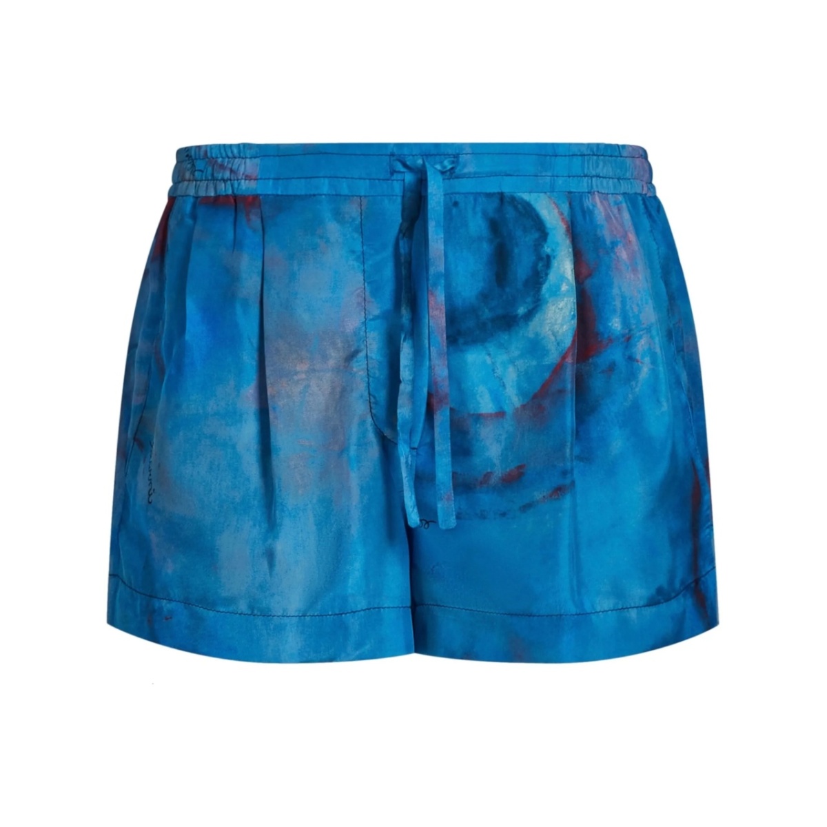 drawstring-waist silk shorts