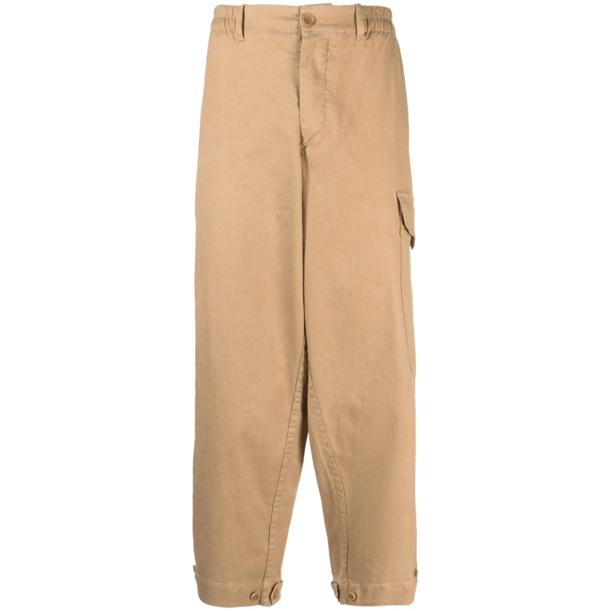 elasticated-waist cropped trousers