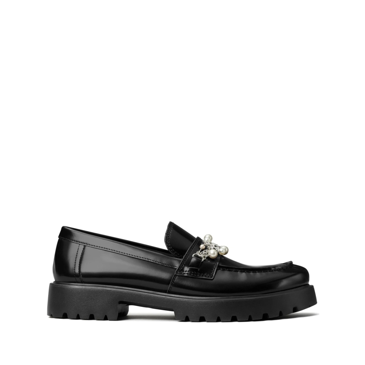 embellished lug loafers