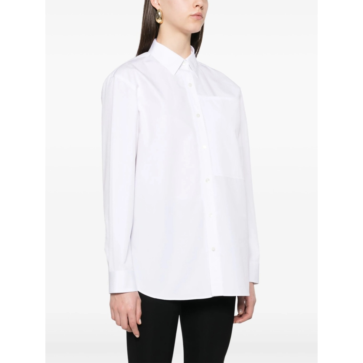 embossed poplin shirt - Img 3