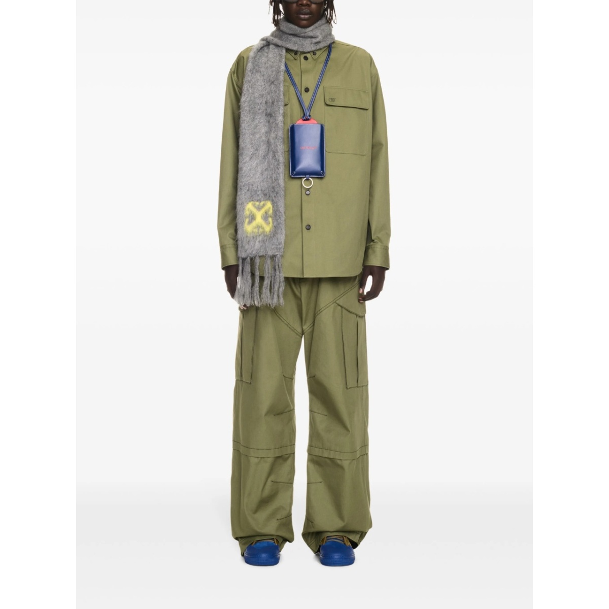 embroidered cargo straight trousers - Img 2