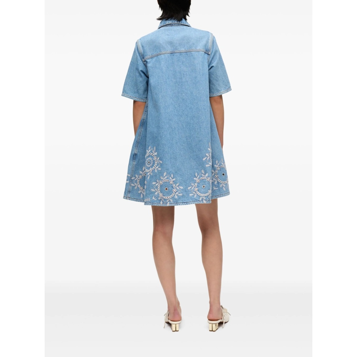 embroidered denim dress - Img 3