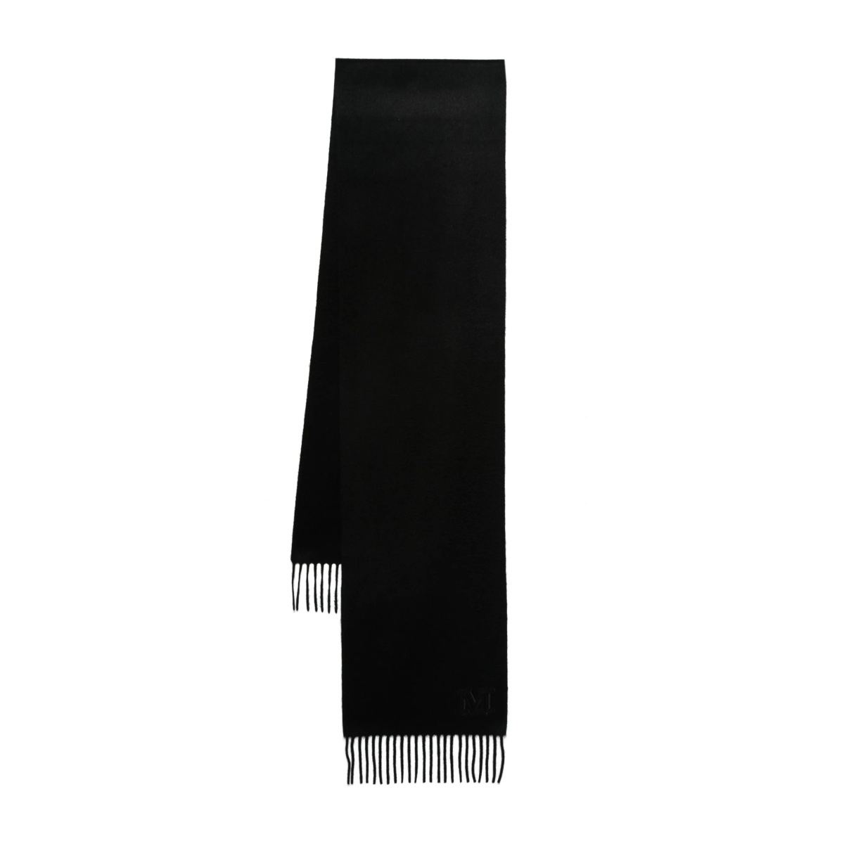 embroidered-logo cashmere scarf