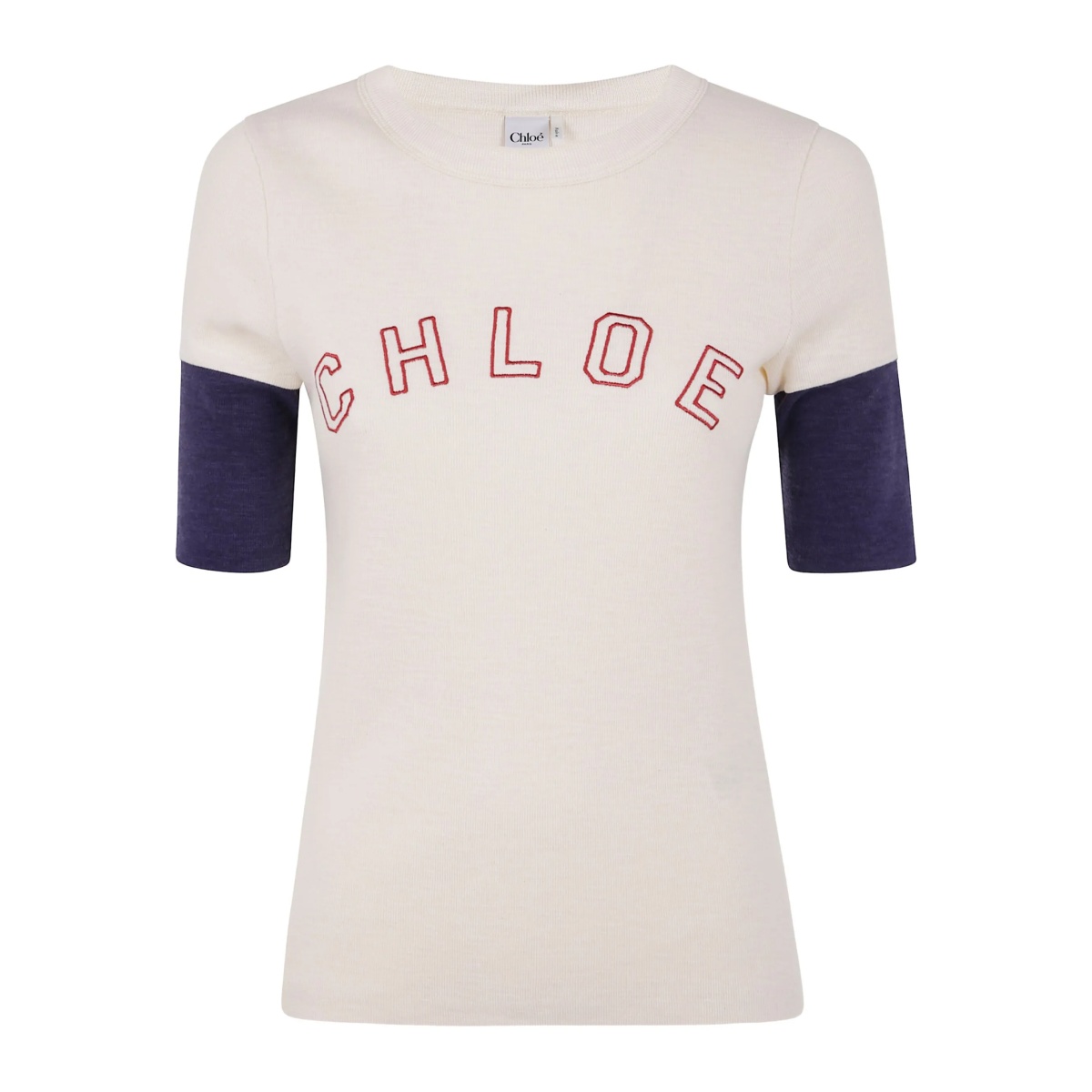 embroidered-logo ribbed top