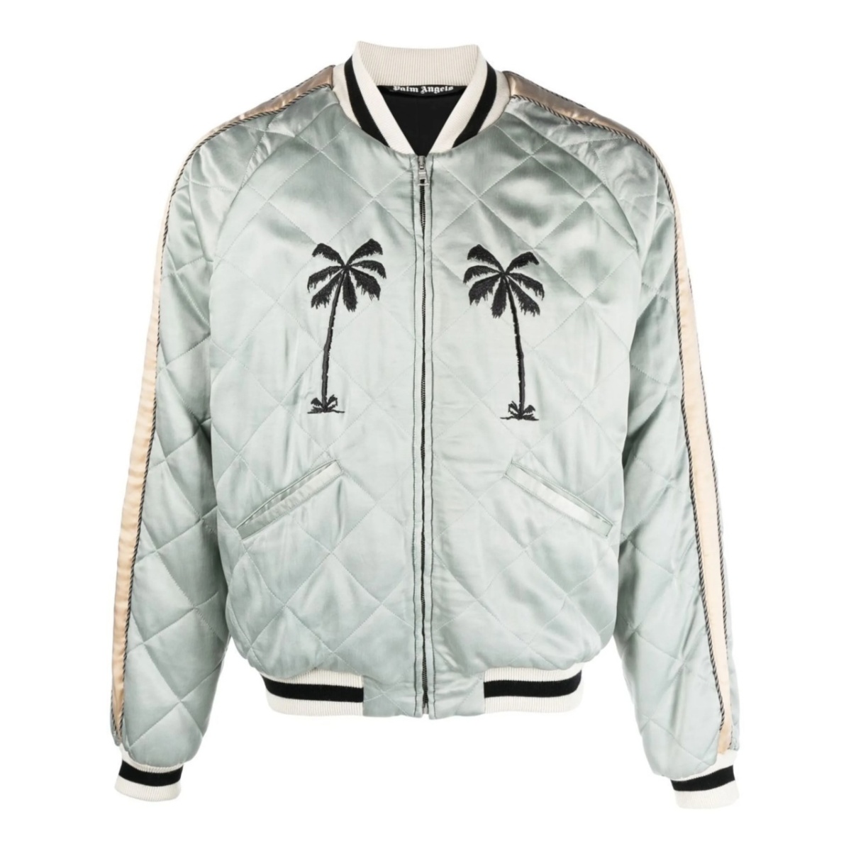 embroidered-motif quilted jacket