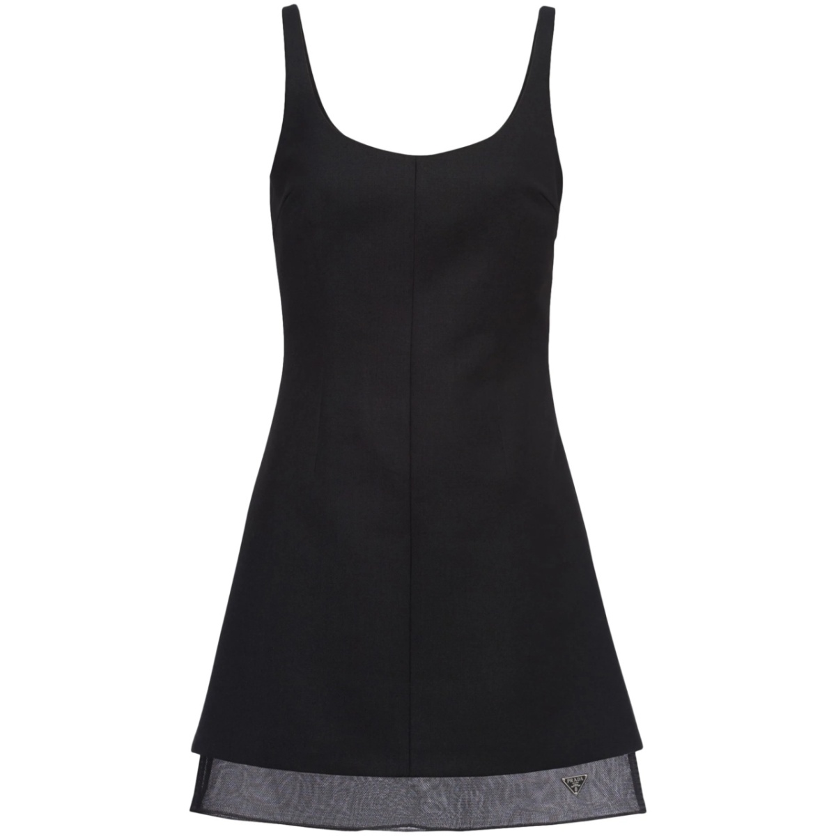 enamel triangle-logo wool dress