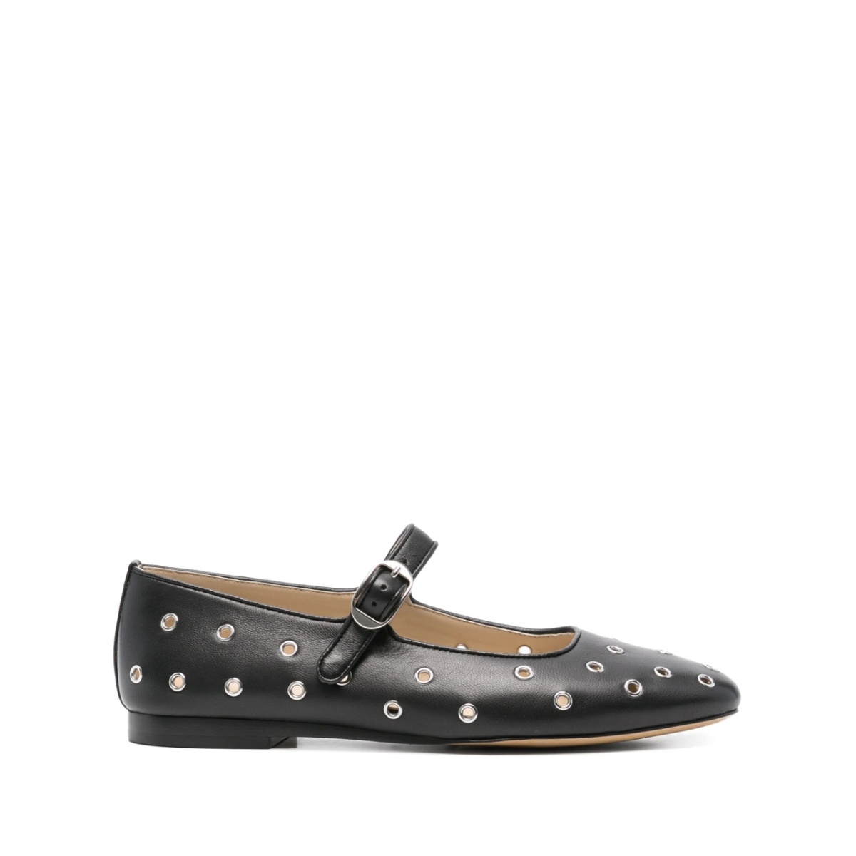 eyelet-studded ballet flats