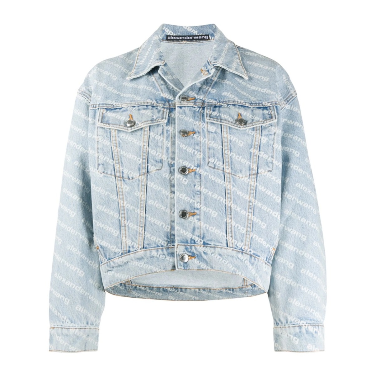 Falling Back logo-print denim jacket