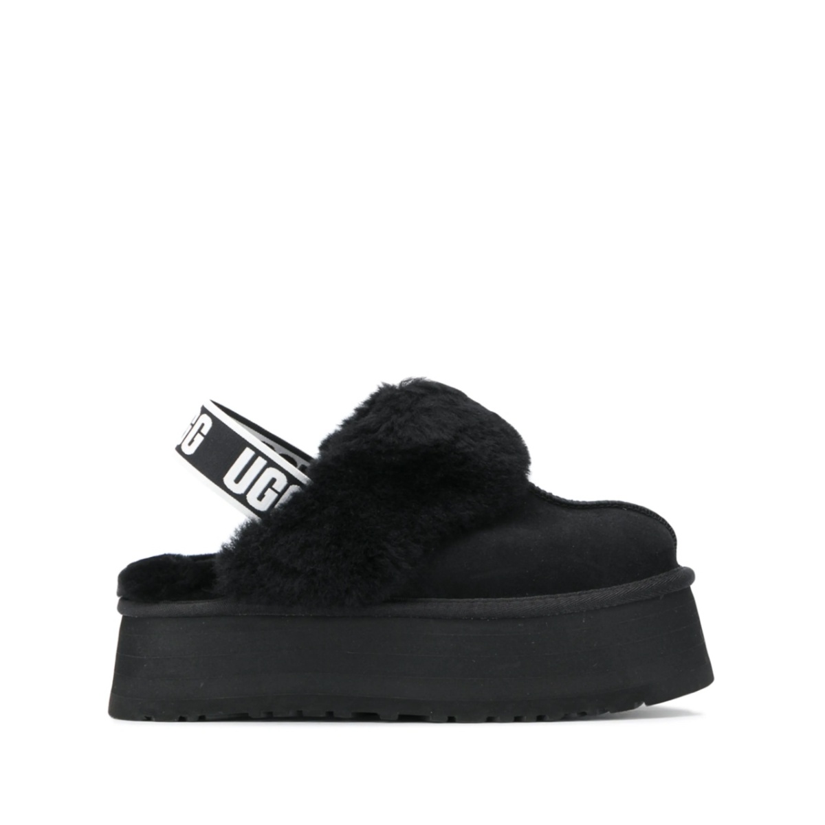 faux fur slingback mules