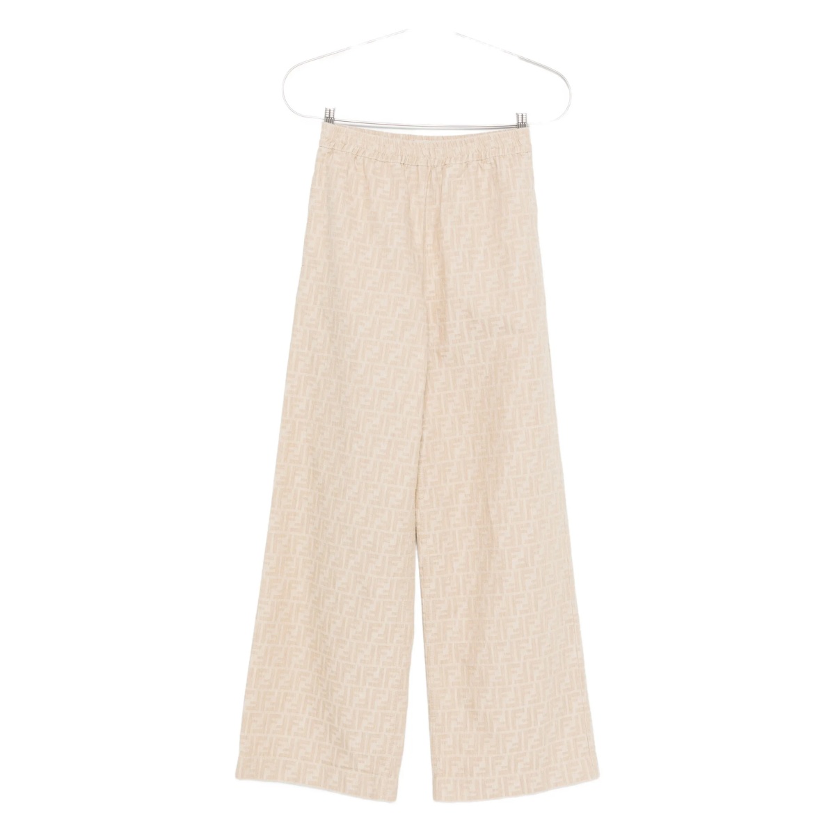 FF-jacquard elasticated-waist trousers