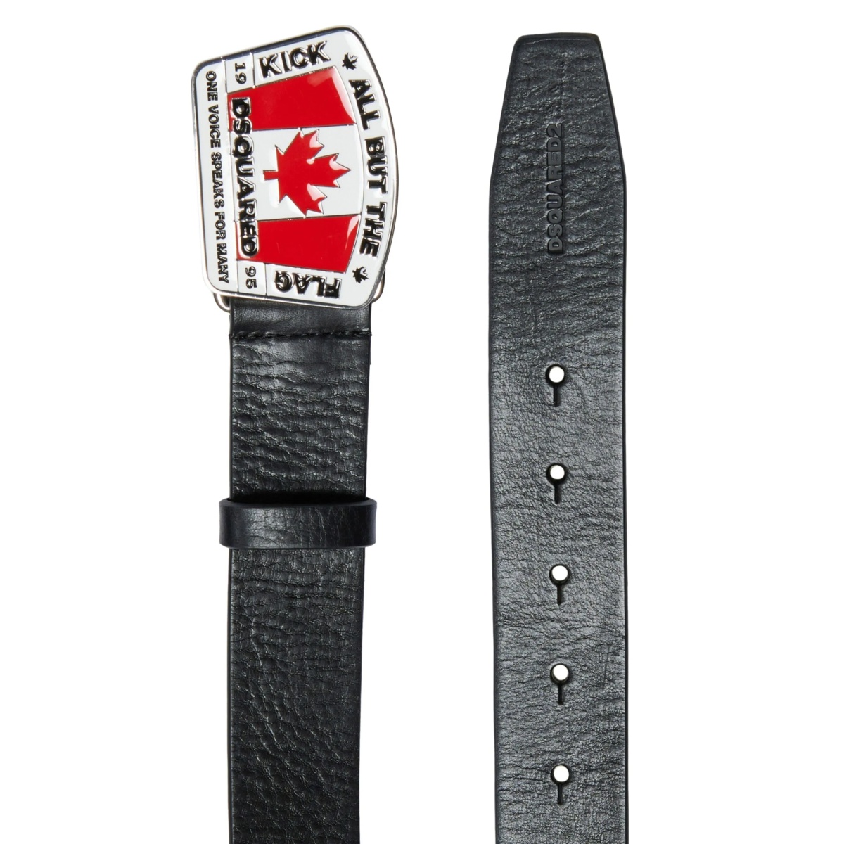flag-buckle leather belt - Img 2