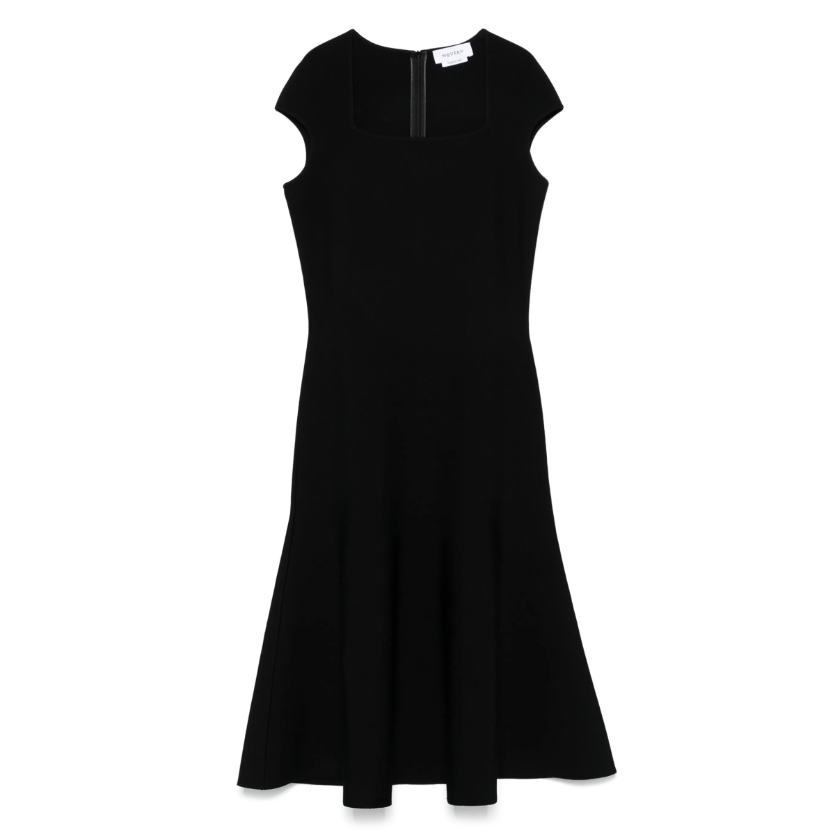 flared-hem midi dress