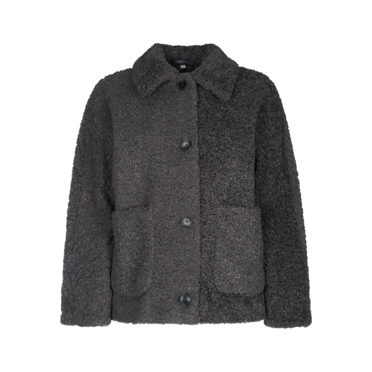 fleece button-up jacket