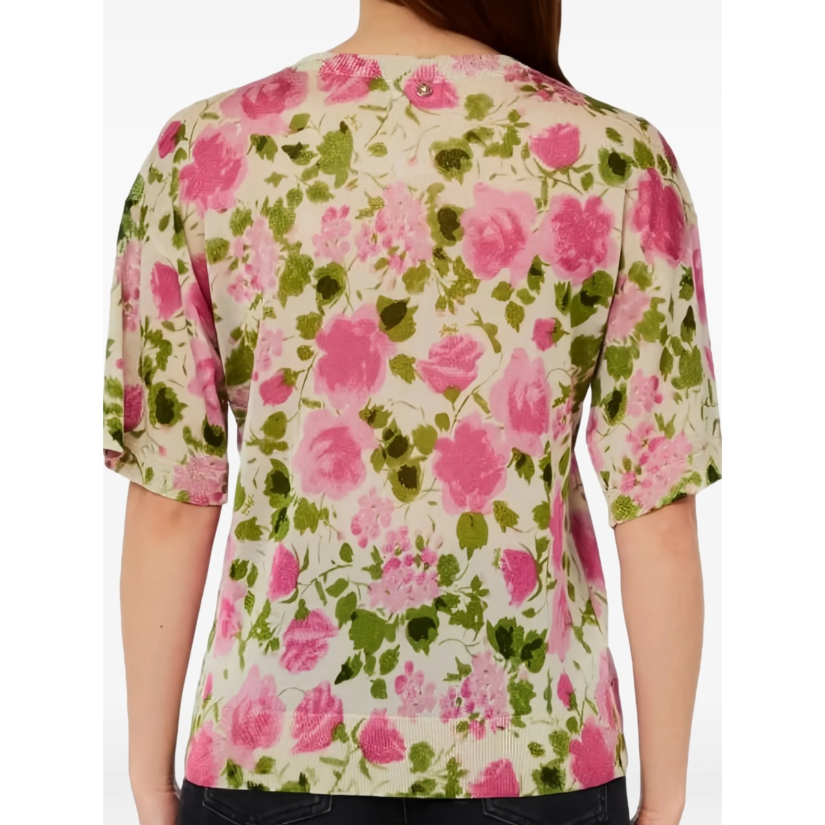 floral crew-neck top - Img 2