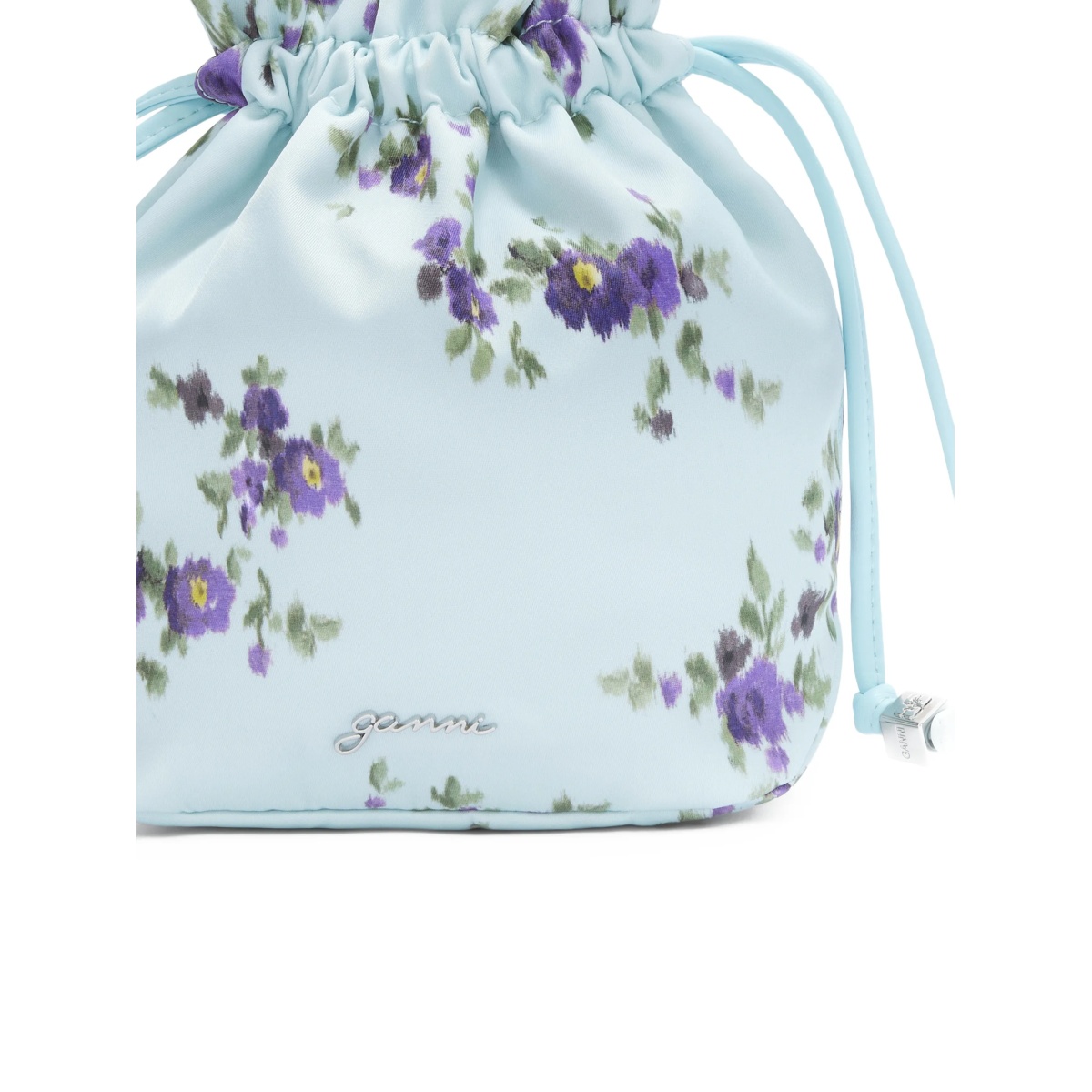 floral drawstring bucket bag - Img 3