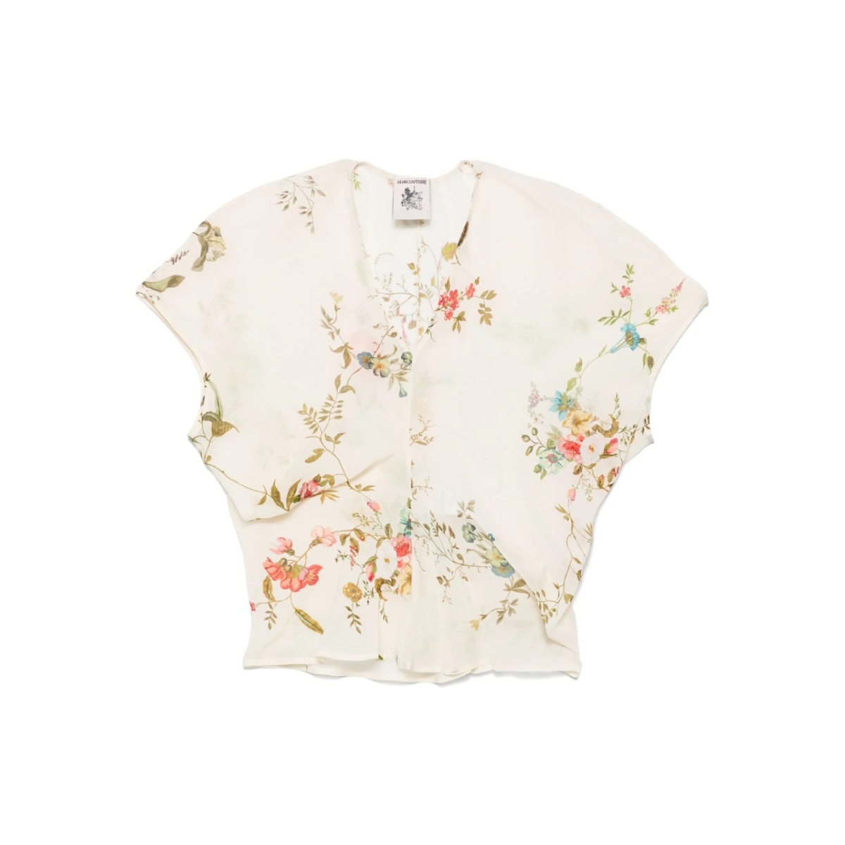 floral-print blouse