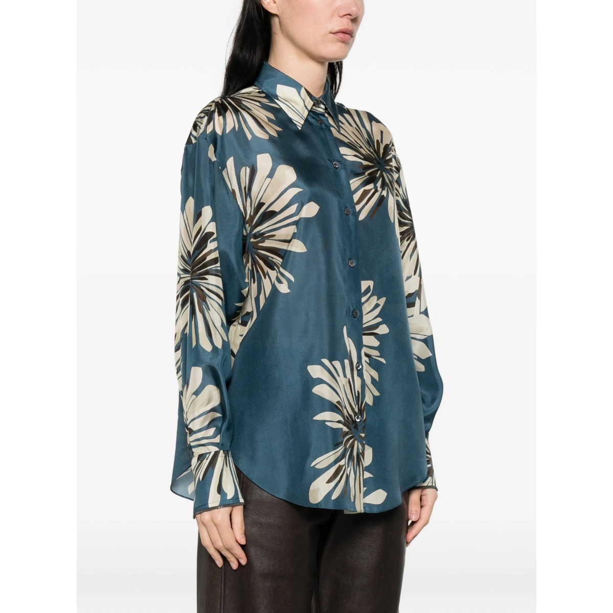 floral-print buttoned shirt - Img 3