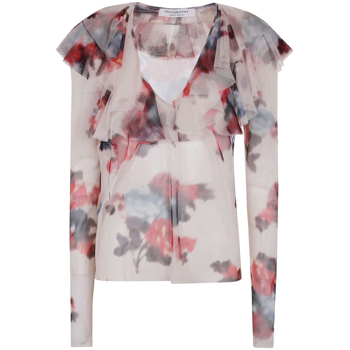 floral-print top