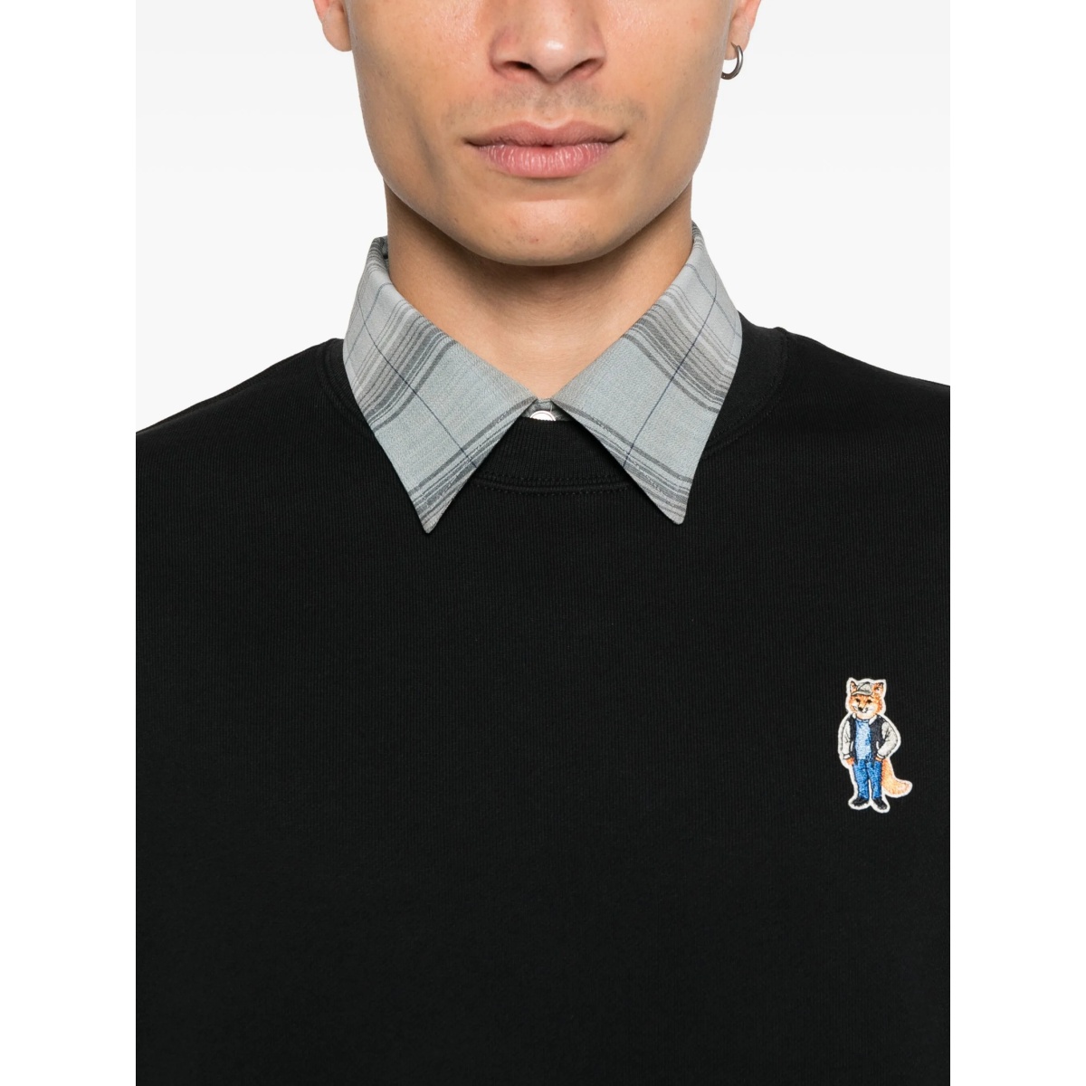 fox-embroidered cotton sweatshirt - Img 5