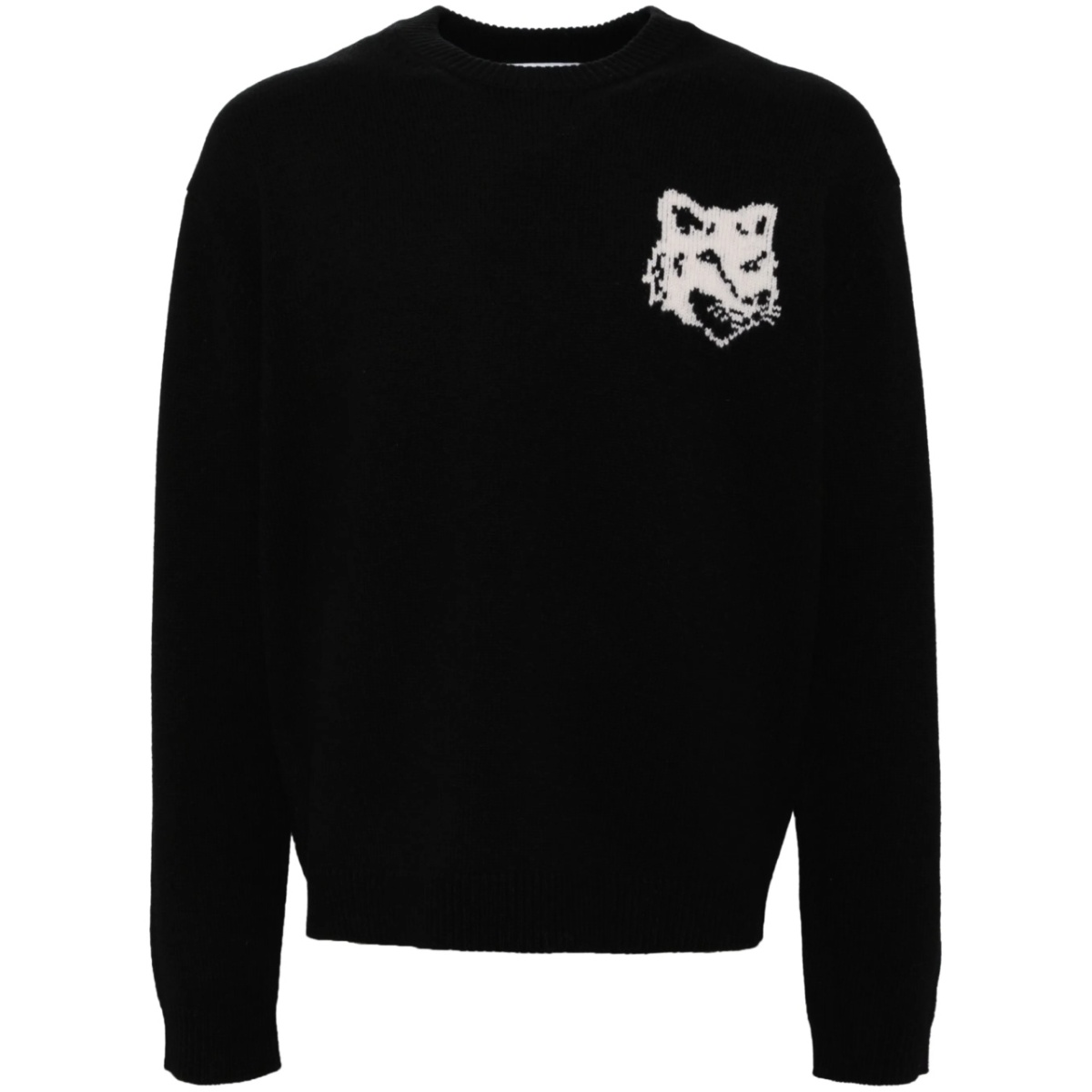 Fox head intarsia jumper