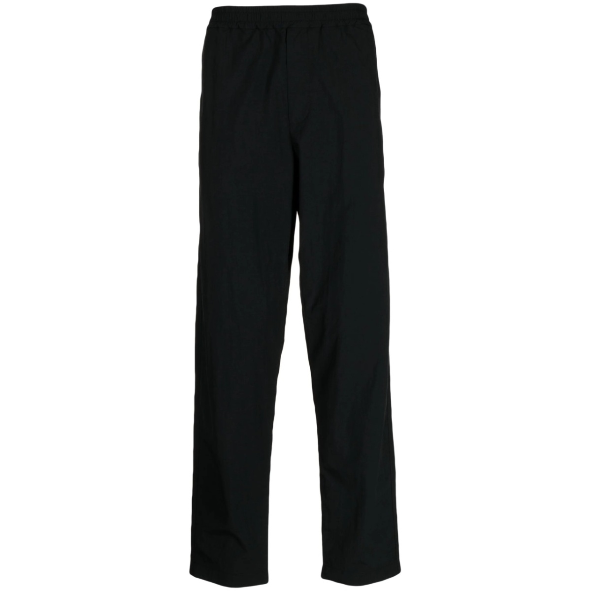 Fox-patch straight-leg trousers
