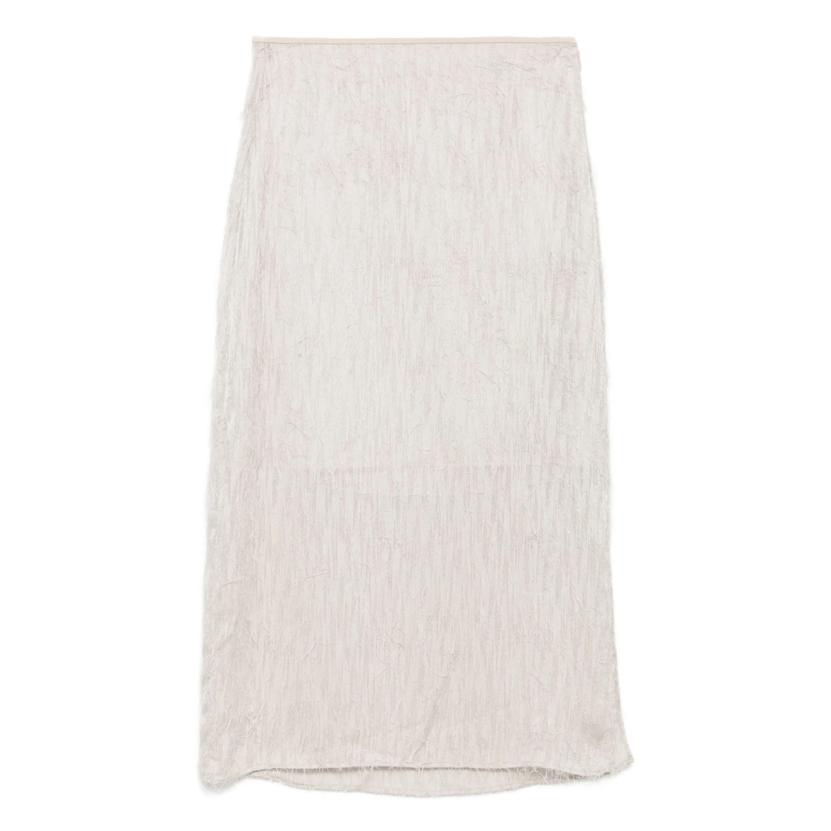 fringed straight skirt