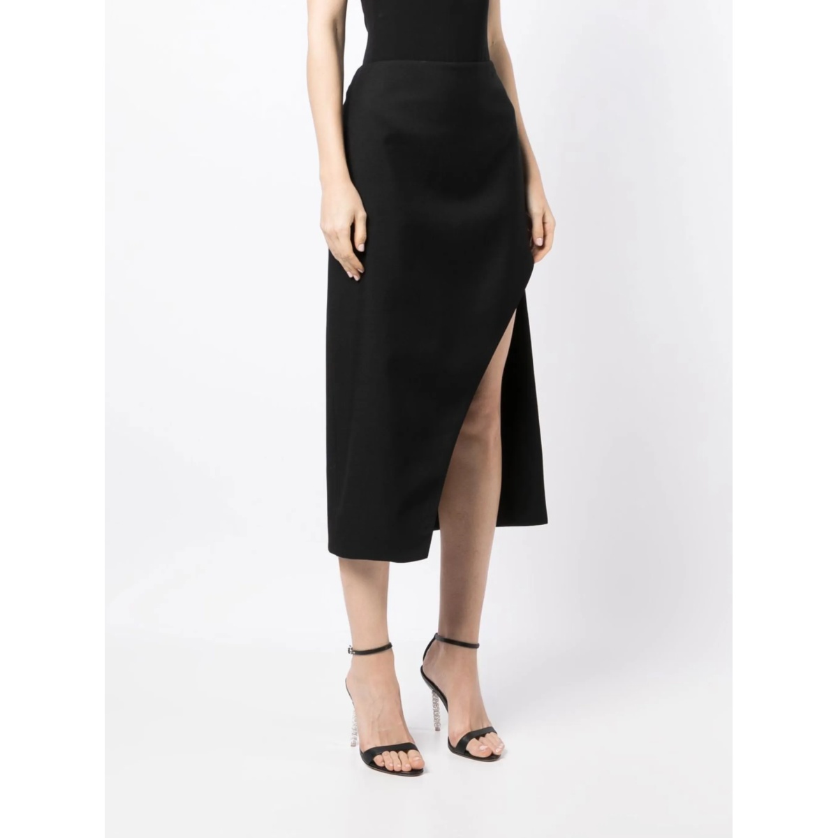 front-slit knitted skirt - Img 3