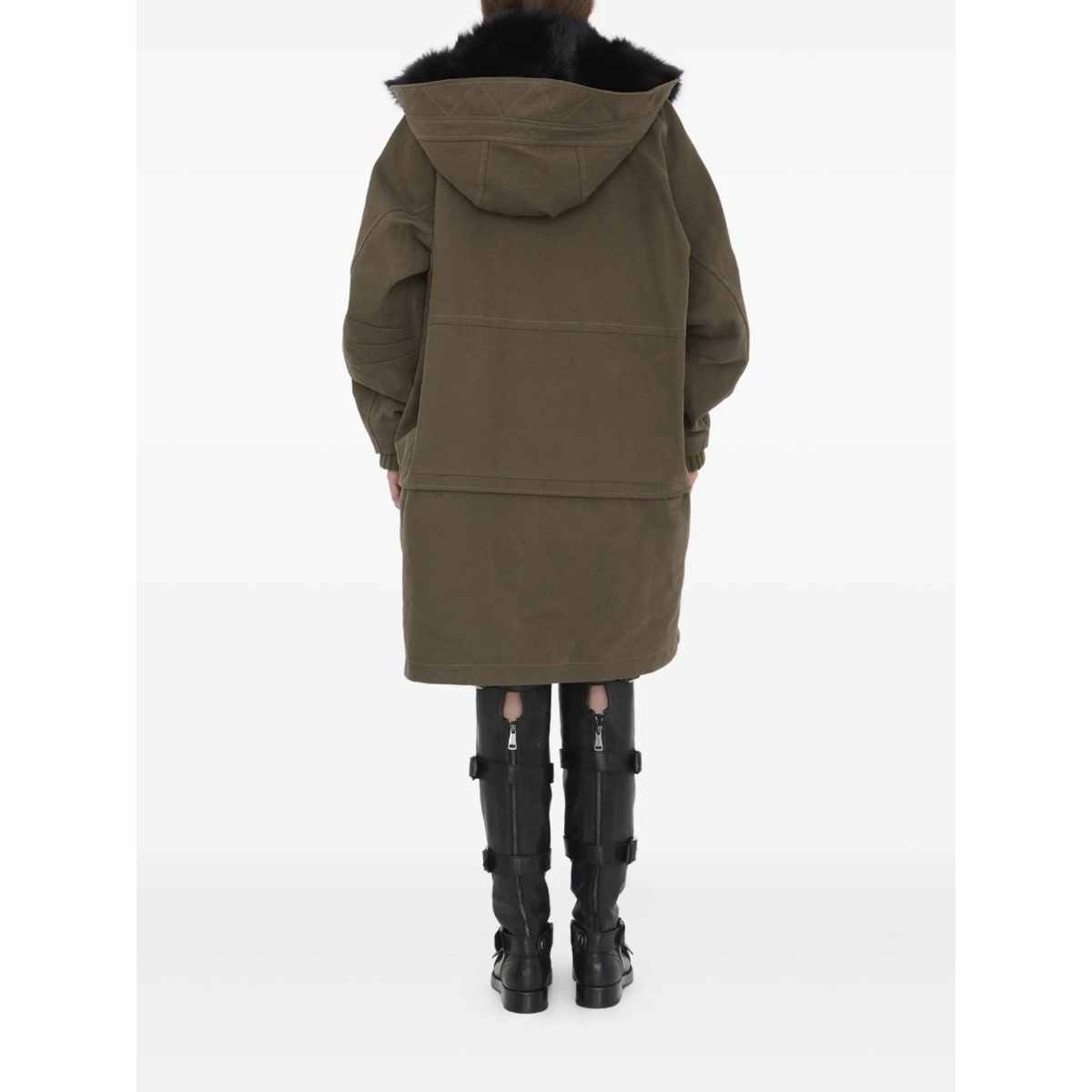 fur-trim padded coat - Img 4