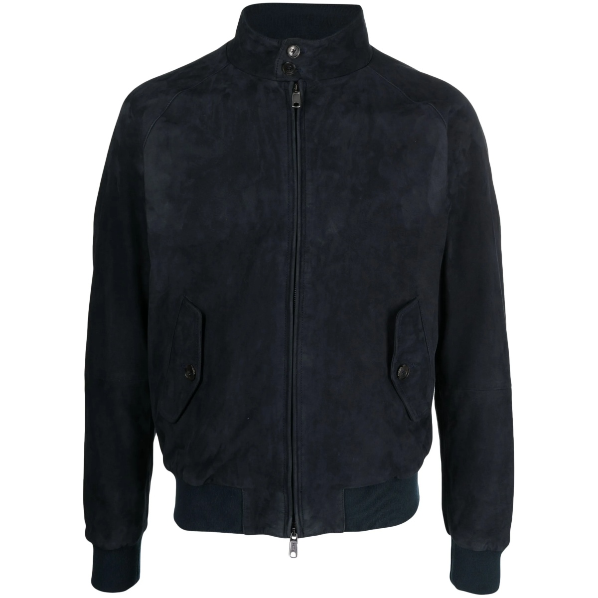 G9 Harrington panelled suede jacket
