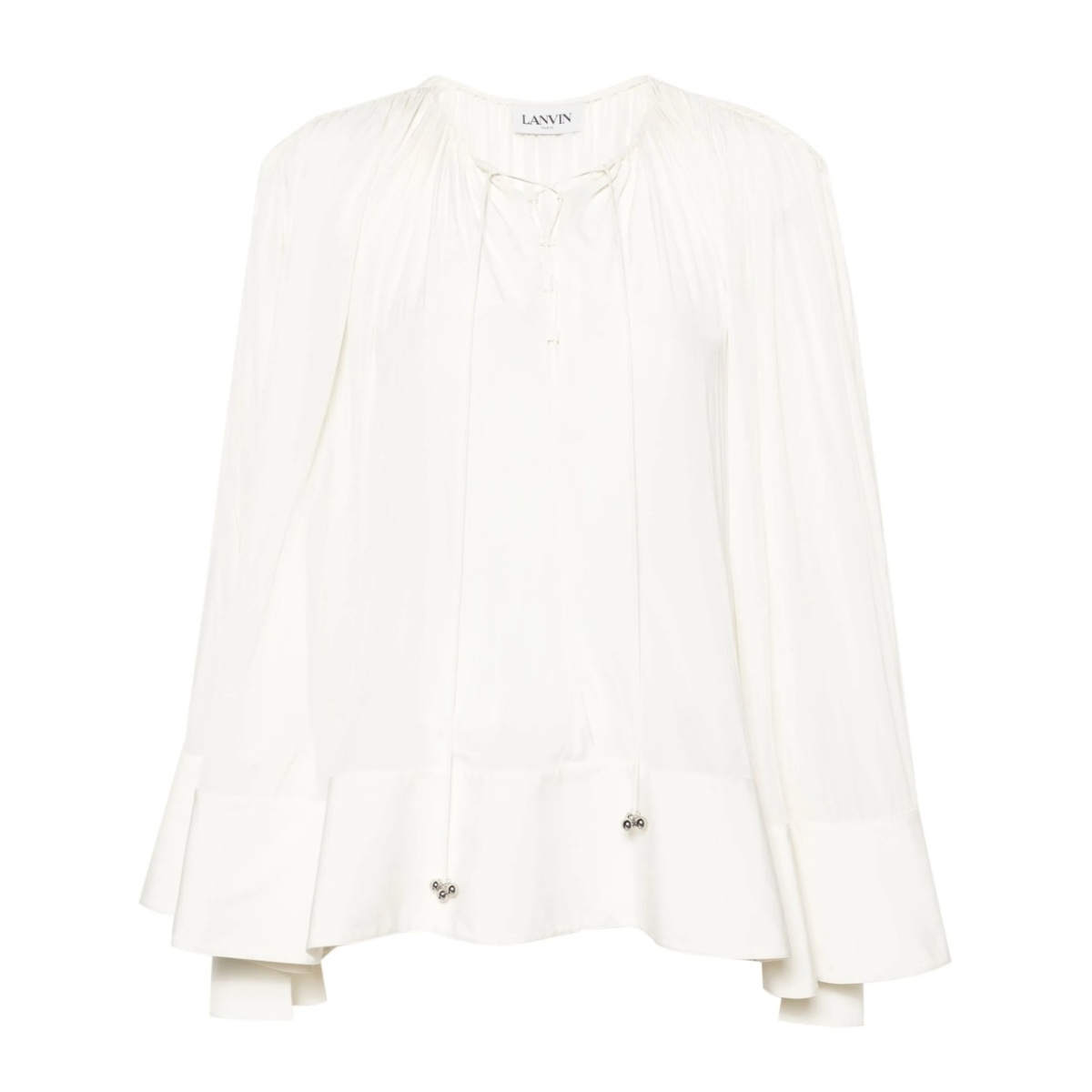 gathered drop-shoulder kaftan