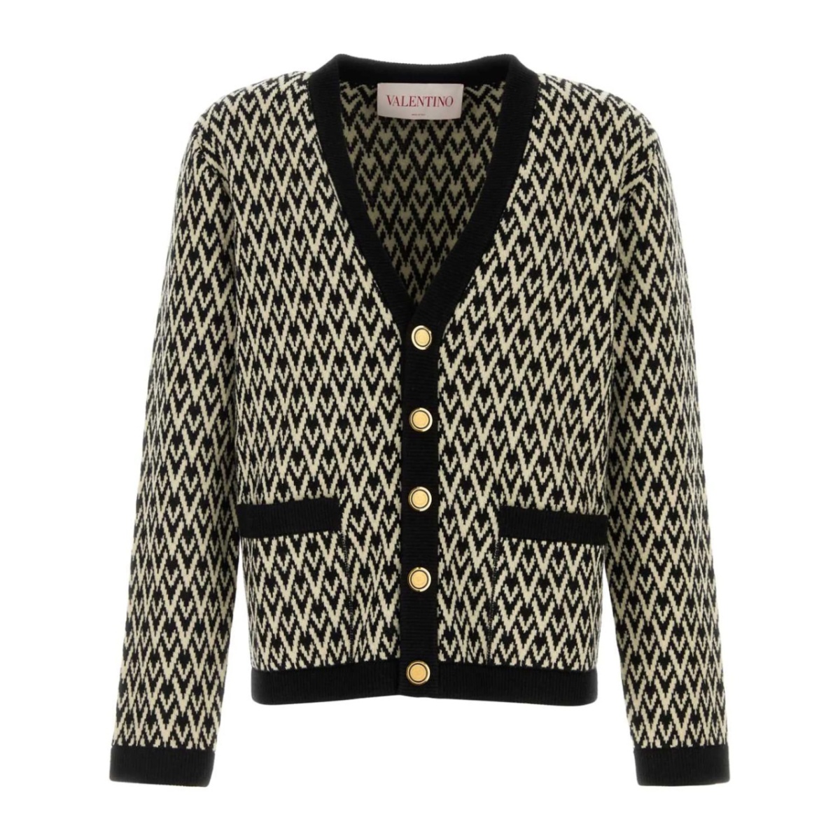 geometric pattern cardigan