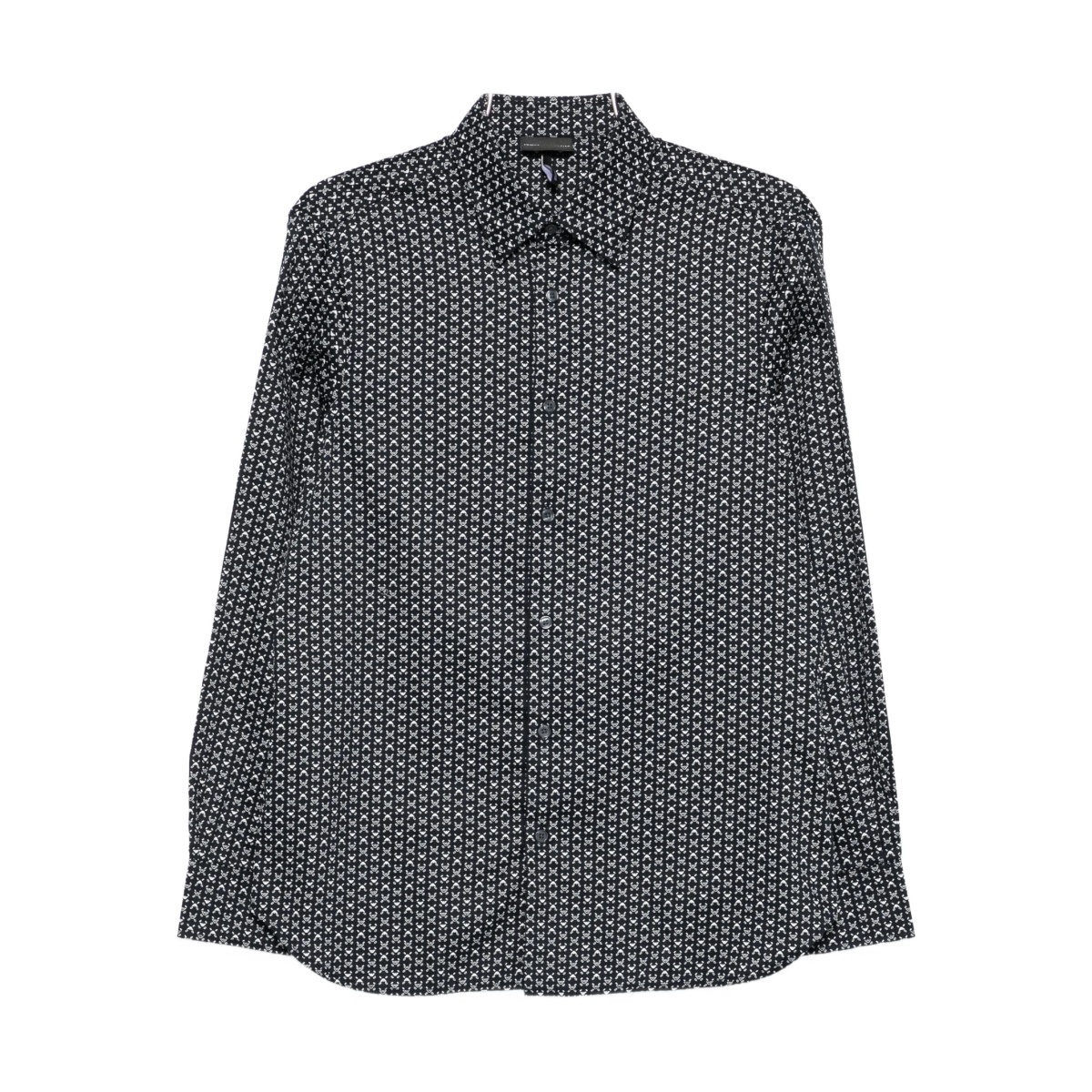 geometric-print shirt