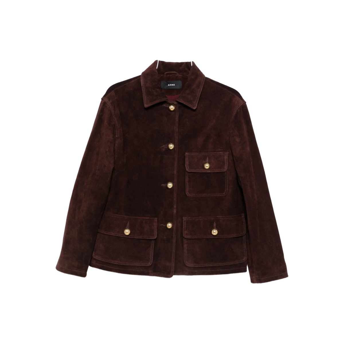 gold-button flap-pocket jacket
