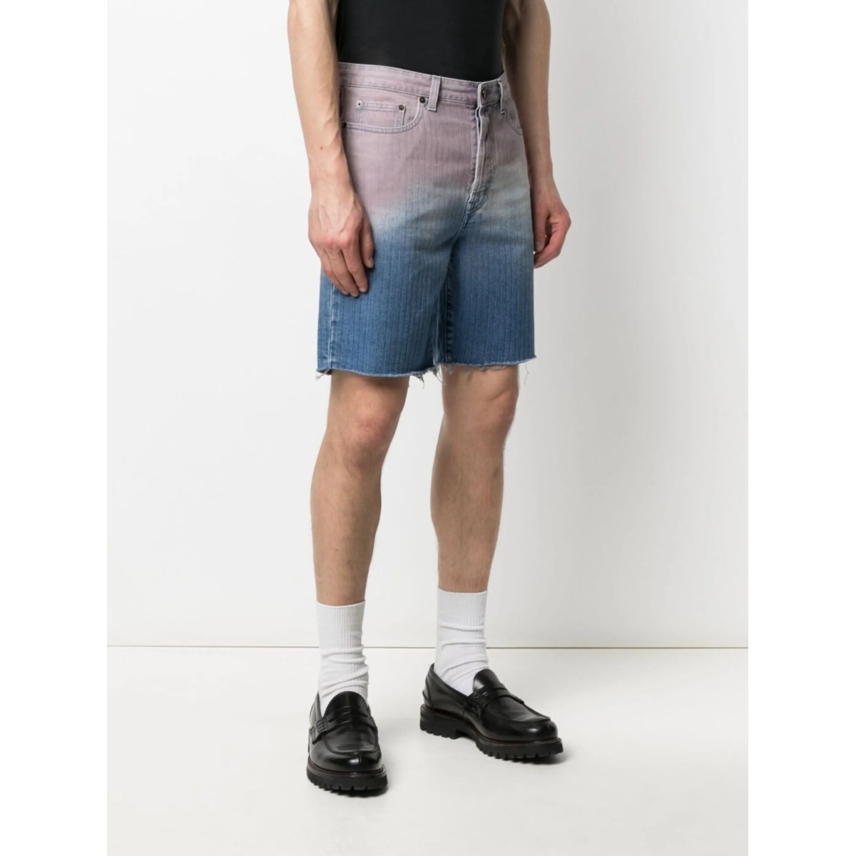 gradient denim shorts - Img 3