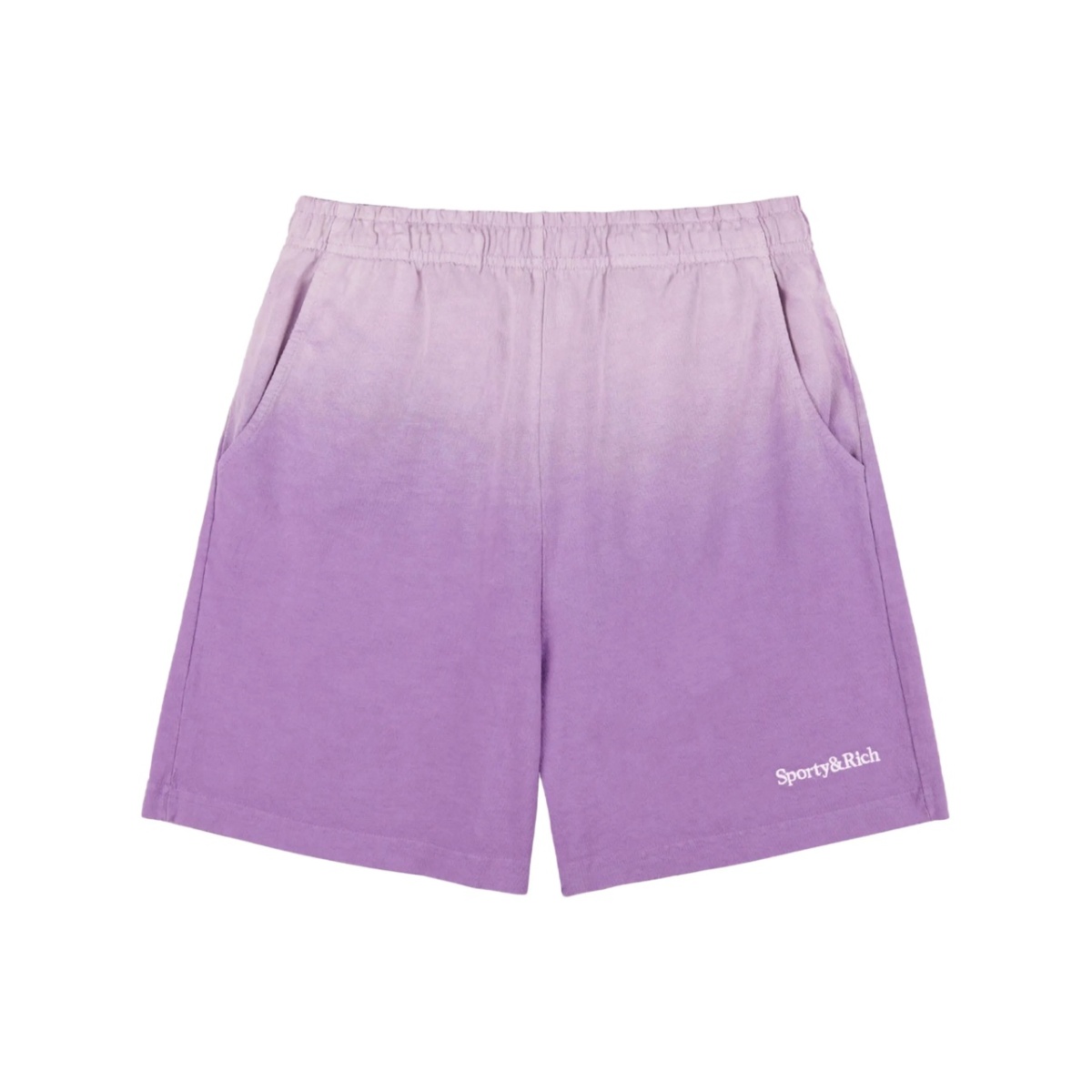 gradient-effect cotton track shorts