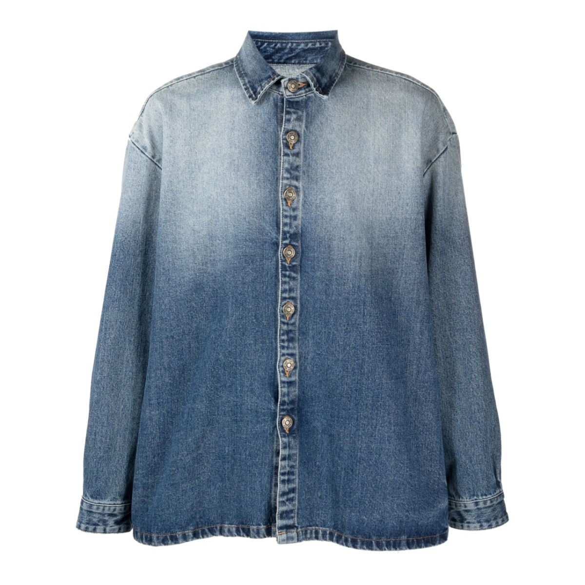 gradient-effect denim shirt