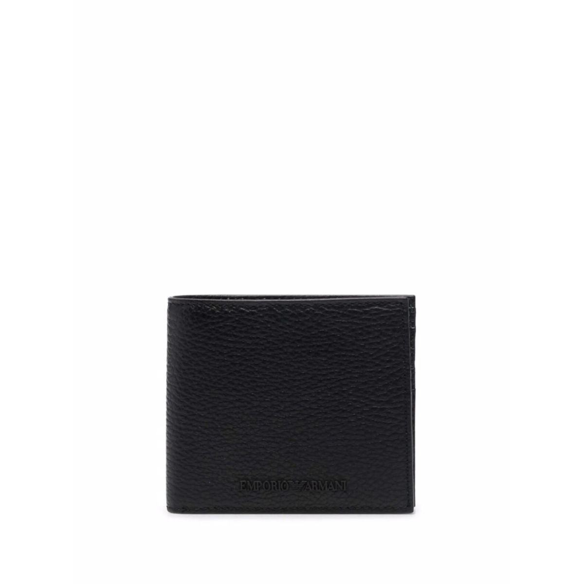 grained embossed-logo wallet