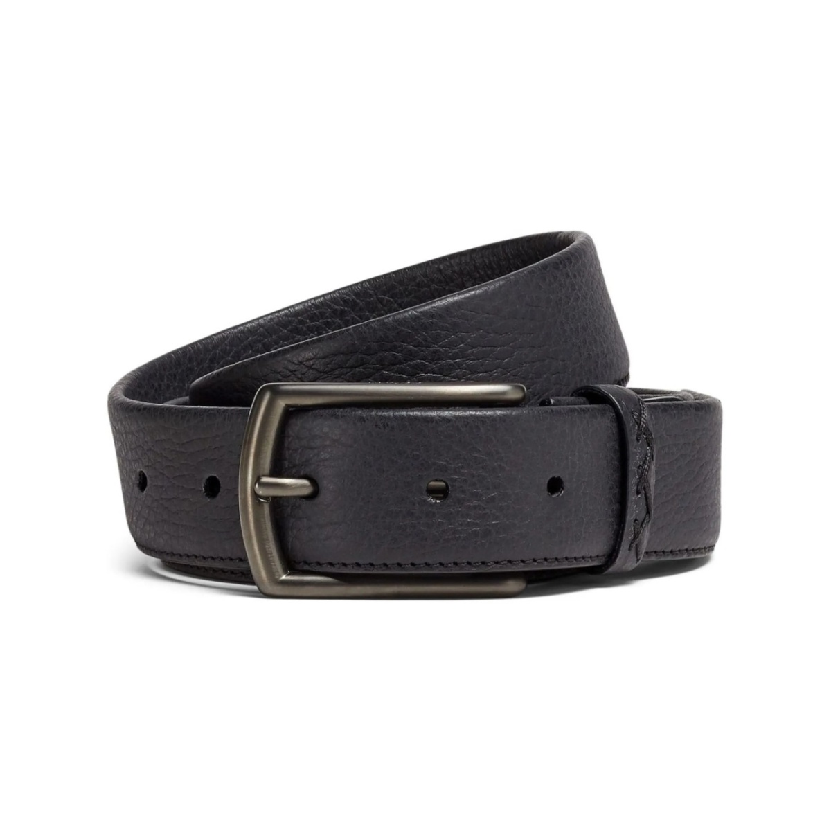 grained leather belt