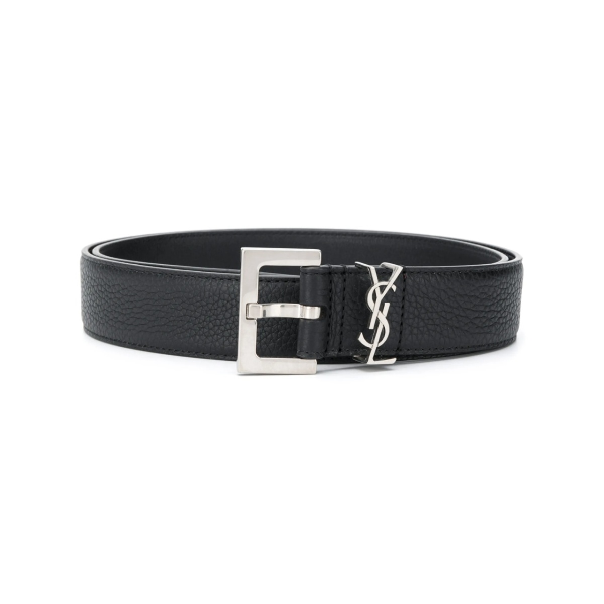 grained leather belt