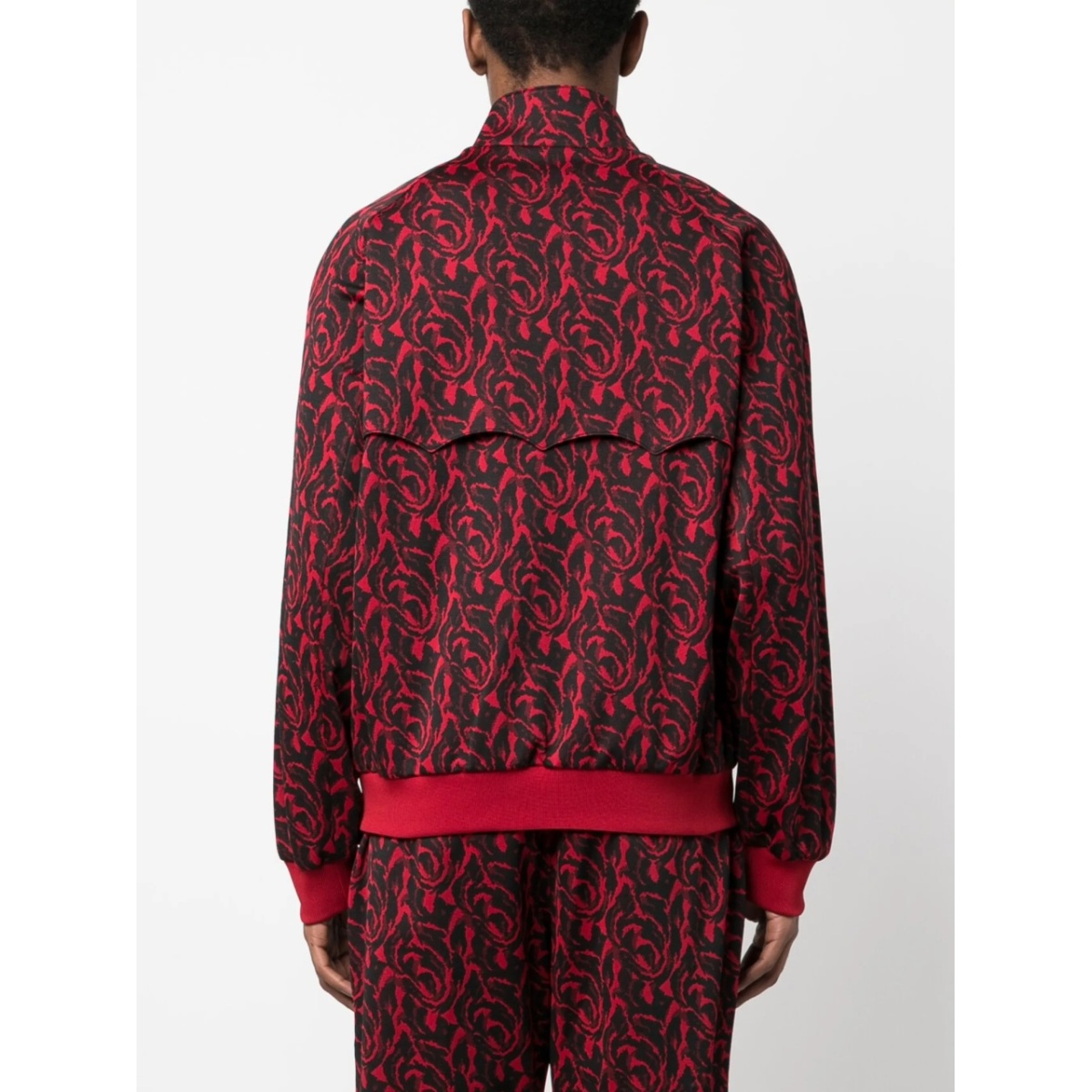 graphic-pattern funnel neck jacket - Img 4