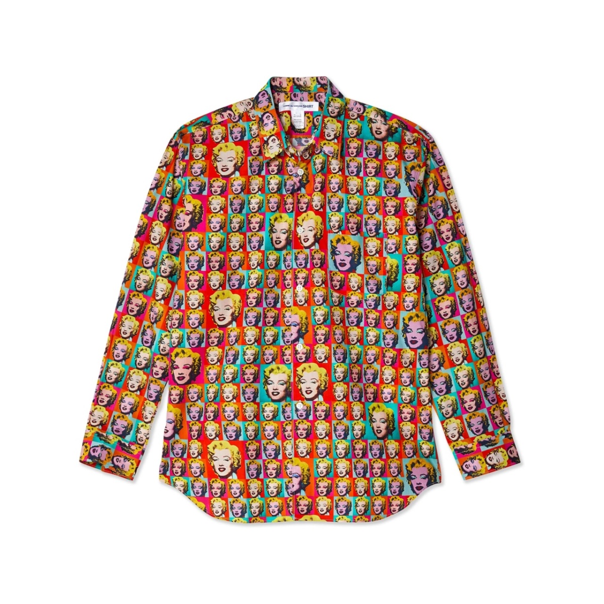 graphic-print cotton shirt