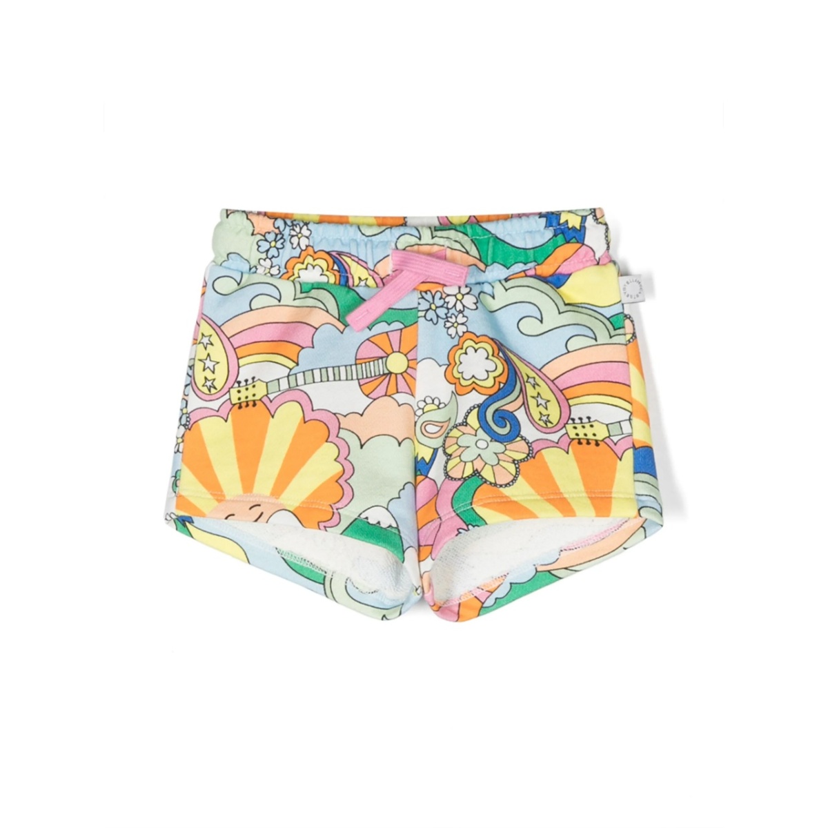 graphic-print cotton shorts