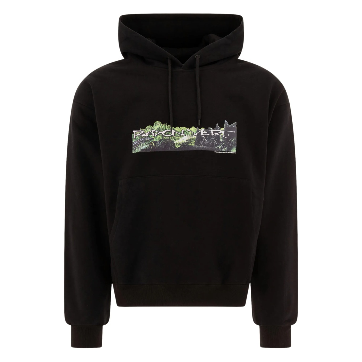 graphic-print drawstring hoodie