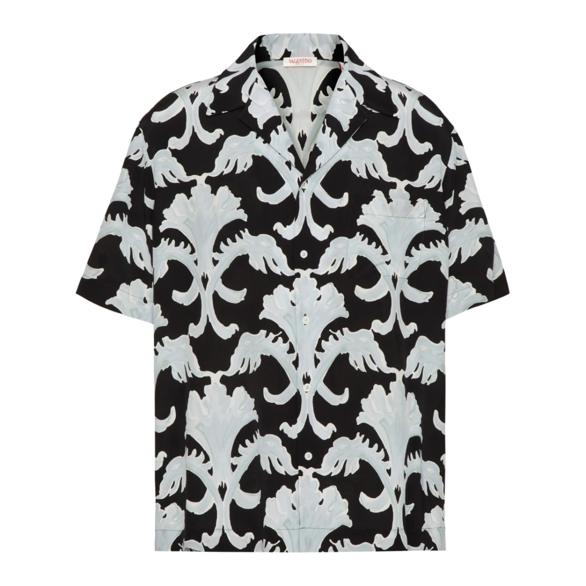 graphic-print silk T-shirt