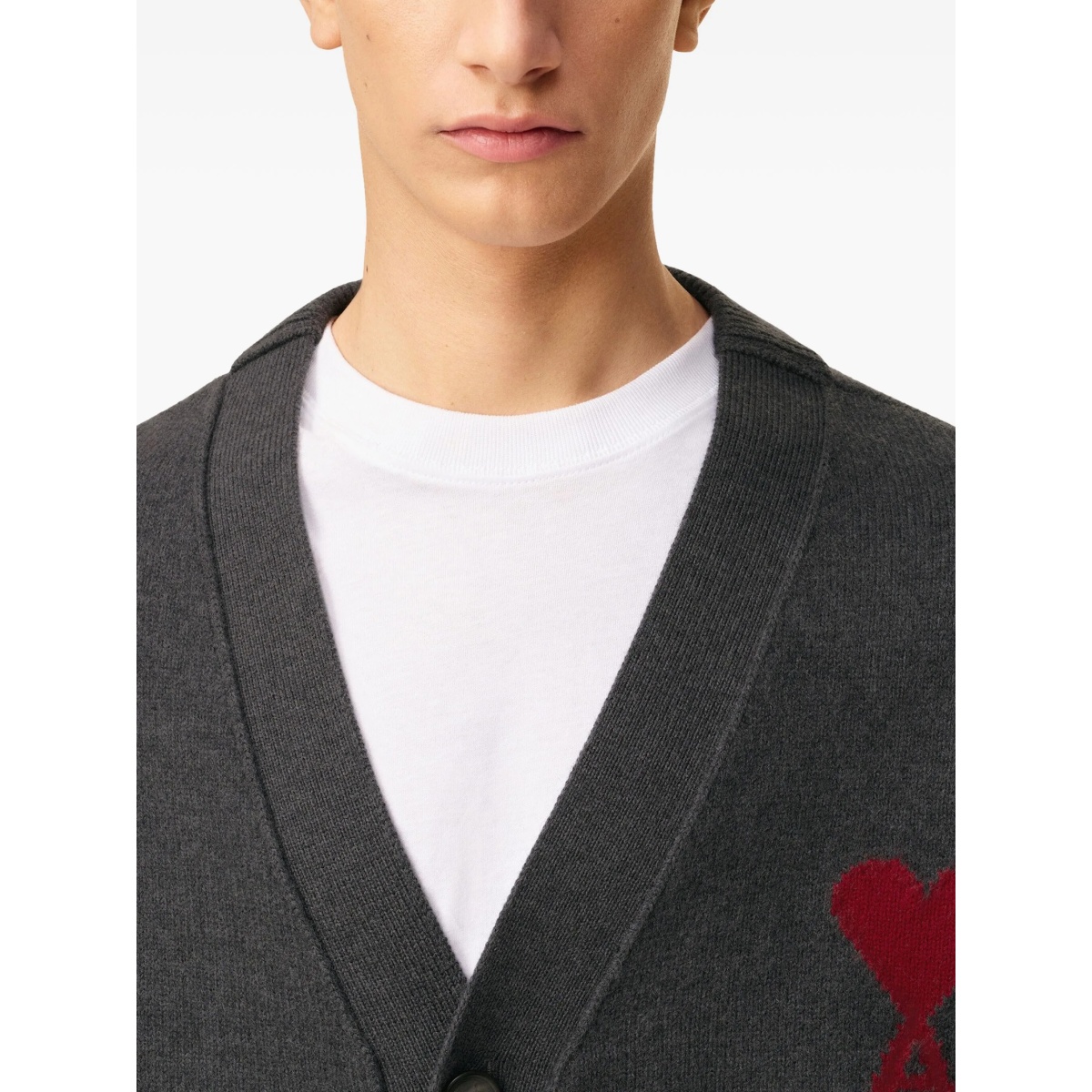 heart-intarsia wool cardigan - Img 5