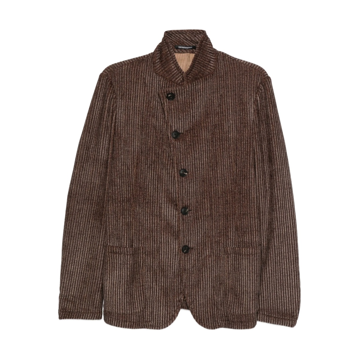 herringbone-pattern blazer