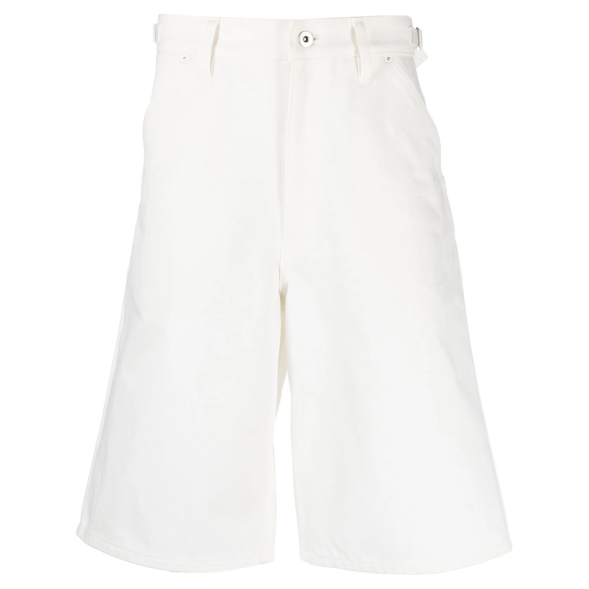 high-waisted A-line bermuda shorts