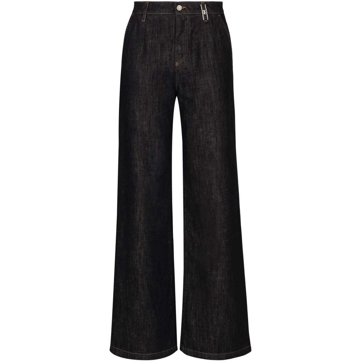high-waisted flared jeans