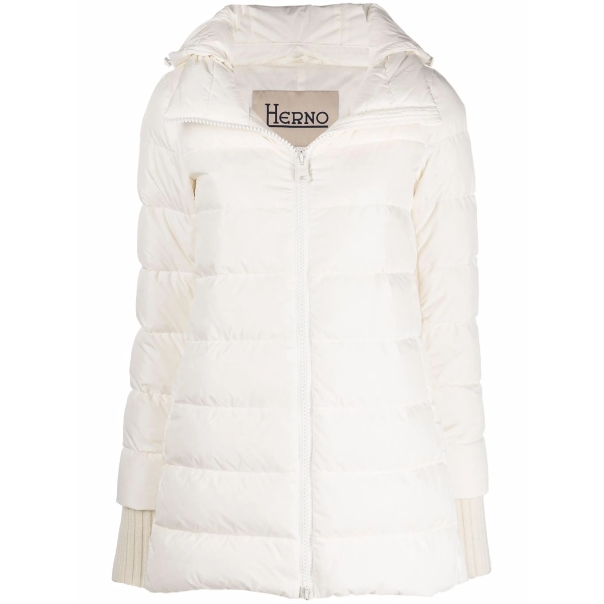 hooded feather-down padded coat